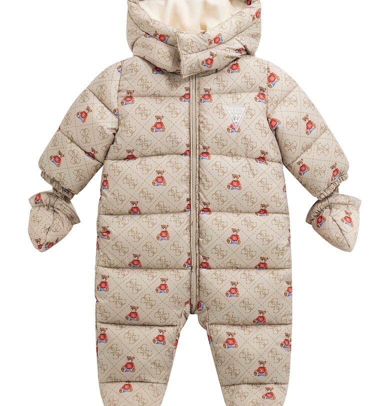 Подплатен гащеризон тип ританки с качулка GUESS KIDS