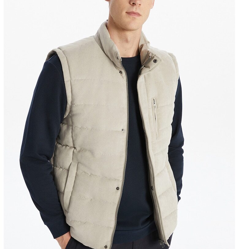 Подплатен елек от еко велур с цип LC WAIKIKI