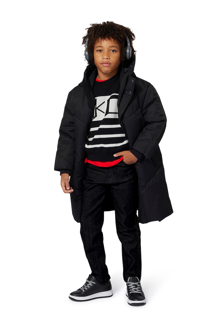 Подплатено зимно яке с качулка KARL LAGERFELD KIDS