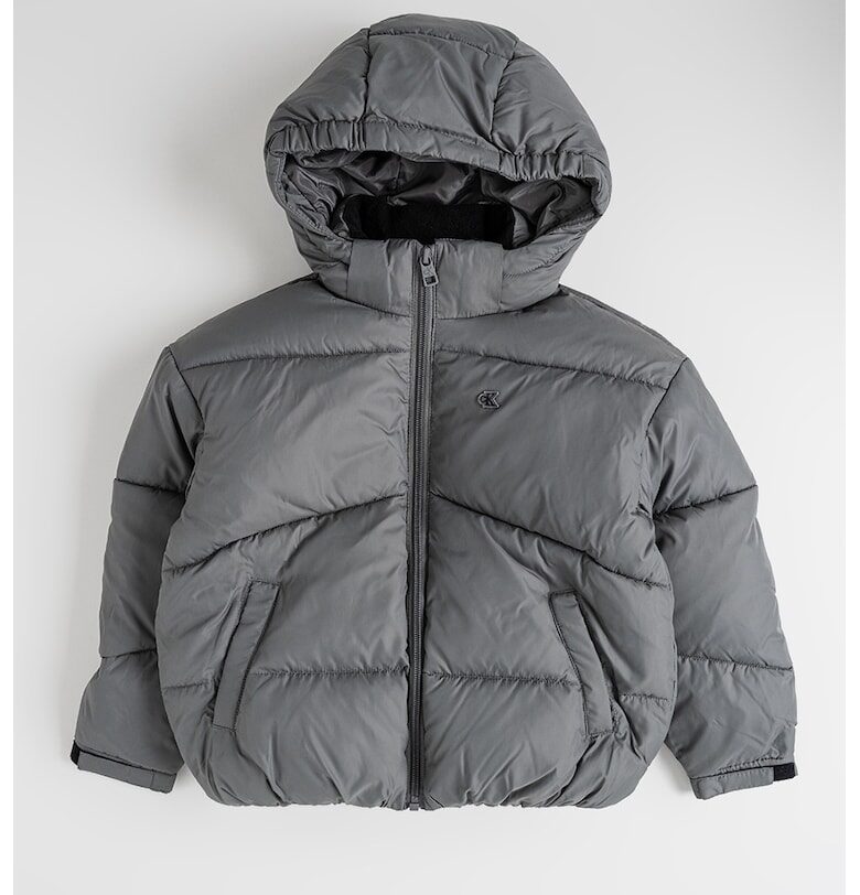 Подплатено зимно яке с отделяща се качулка CALVIN KLEIN