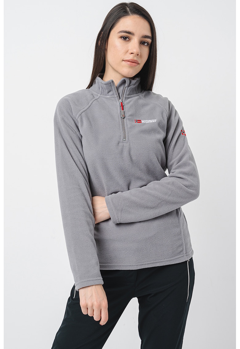 Поларен суитшърт с къс цип и ръкави реглан Geographical Norway