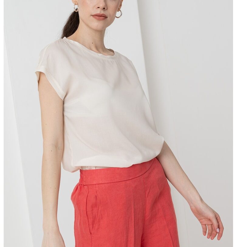 Полупрозрачна блуза от лиосел United Colors of Benetton