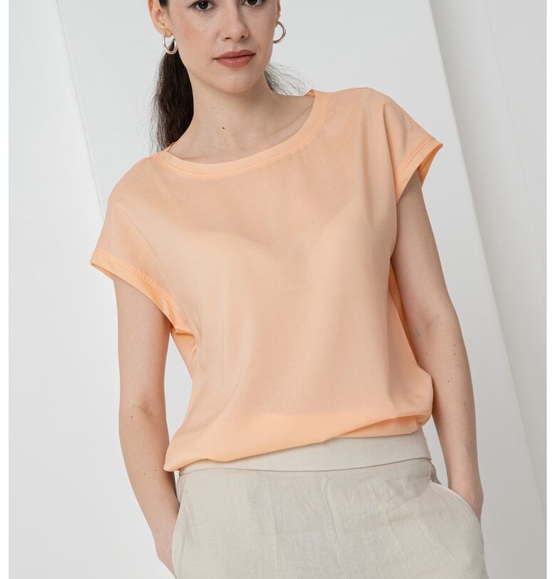 Полупрозрачна блуза от лиосел United Colors of Benetton