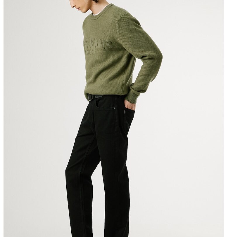 Прави дънки Cash с миди талия Pepe Jeans London