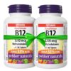 Промо пакет "Енергия" - 2х Витамин В12 (метилкобаламин) 1200 µg х 80 таблетки с удължено освобождаване Webber Naturals