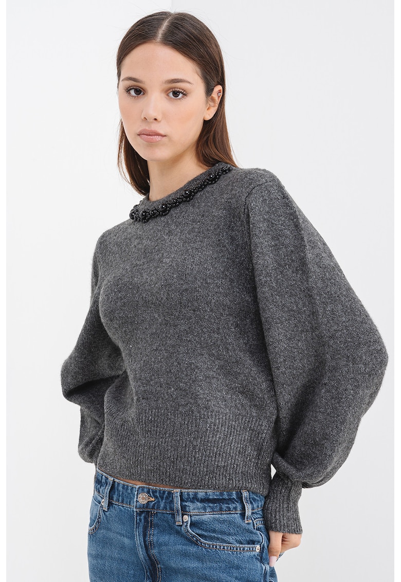 Пуловер Elsa с ръкави буфан Only