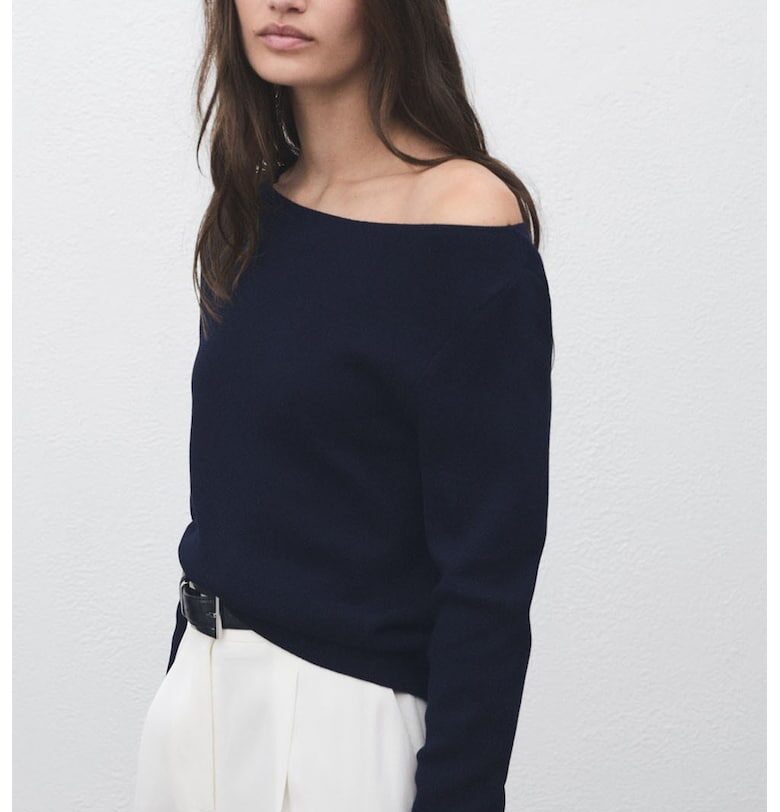 Пуловер с деколте тип лодка Mango