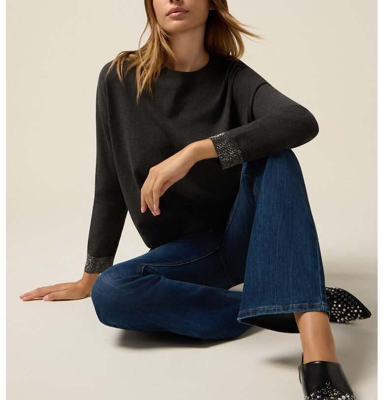 Пуловер с декоративни копчета Oltre