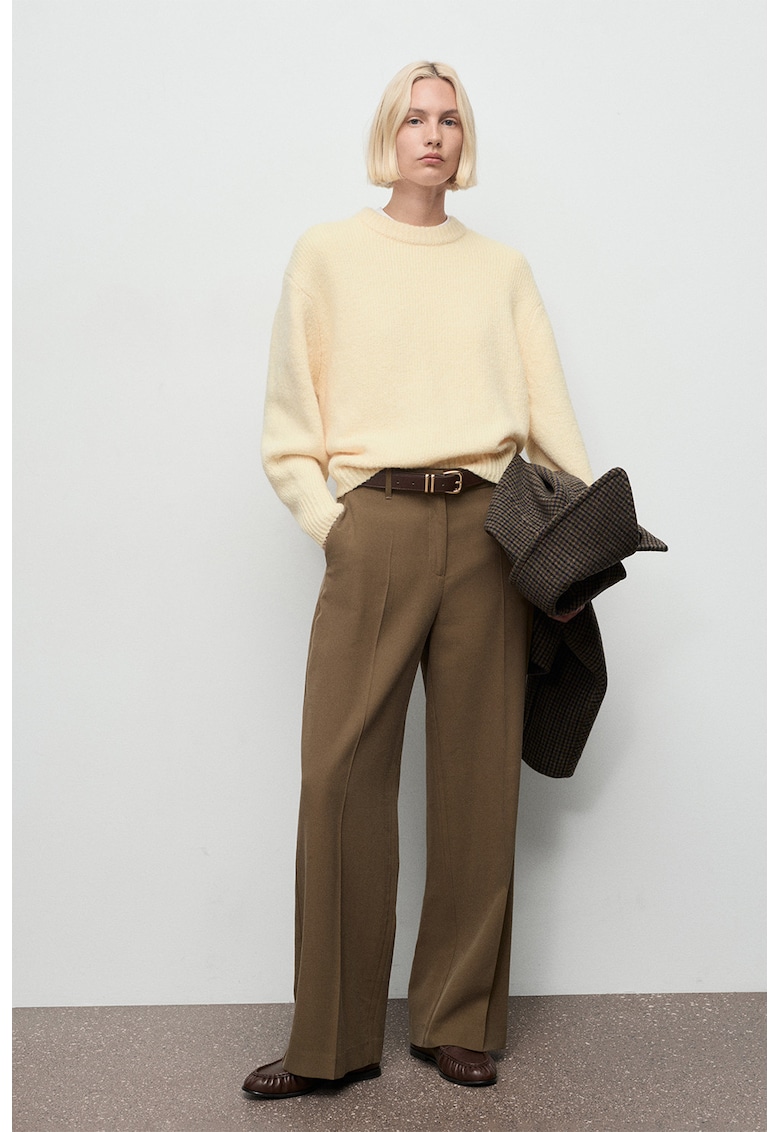 Пуловер с едра плетка Mango