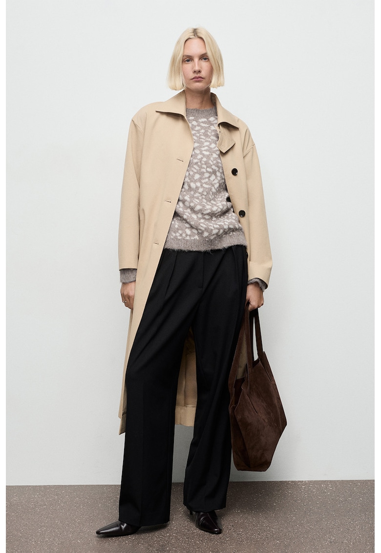 Пуловер с животински принт Mango