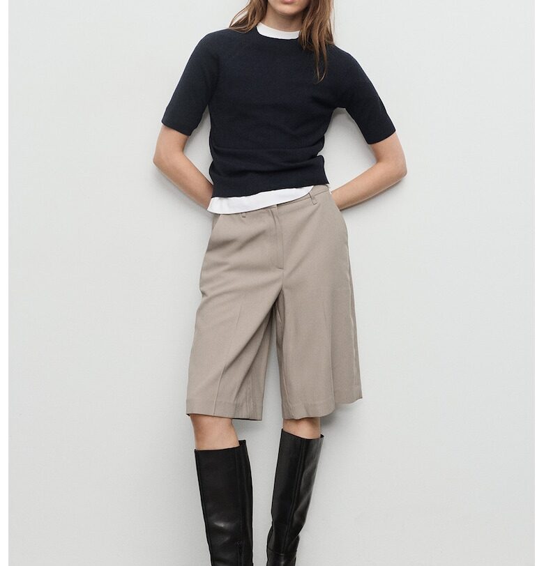 Пуловер с къси ръкави Mango