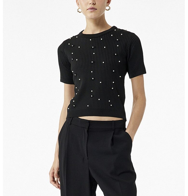 Пуловер с къси ръкави и мъниста KOTON