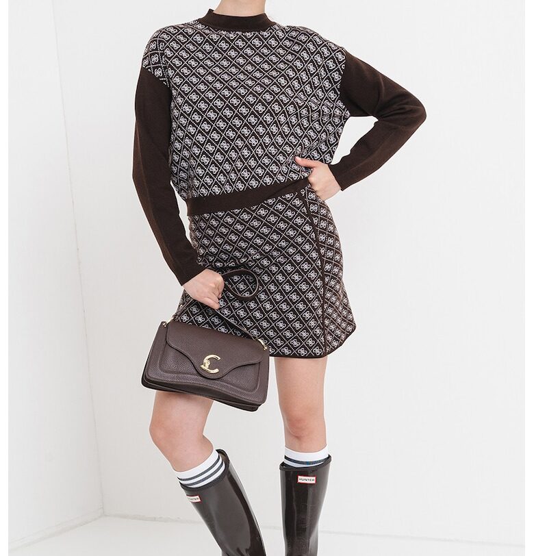 Пуловер с монограм GUESS