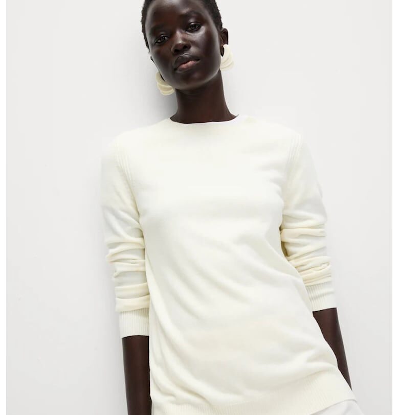 Пуловер с овално деколте Marks  Spencer