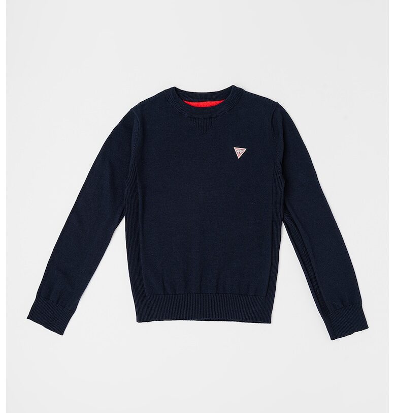 Пуловер с овално деколте и лого GUESS KIDS