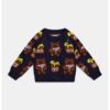 Пуловер с овално деколте и принт GUESS KIDS