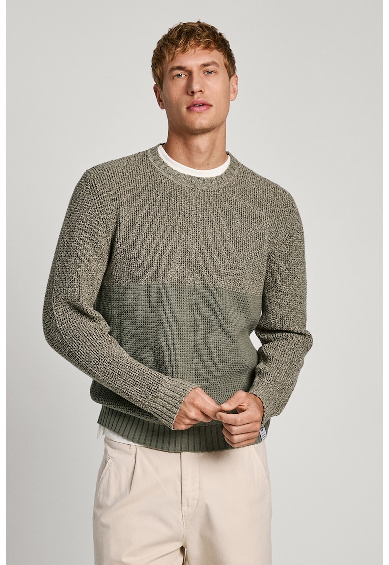 Пуловер с овално деколте и релеф Pepe Jeans London
