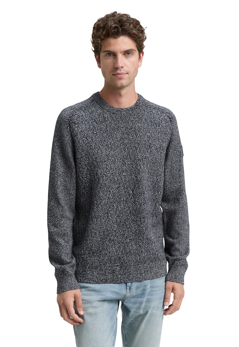 Пуловер с овално деколте и ръкави реглан Tom Tailor