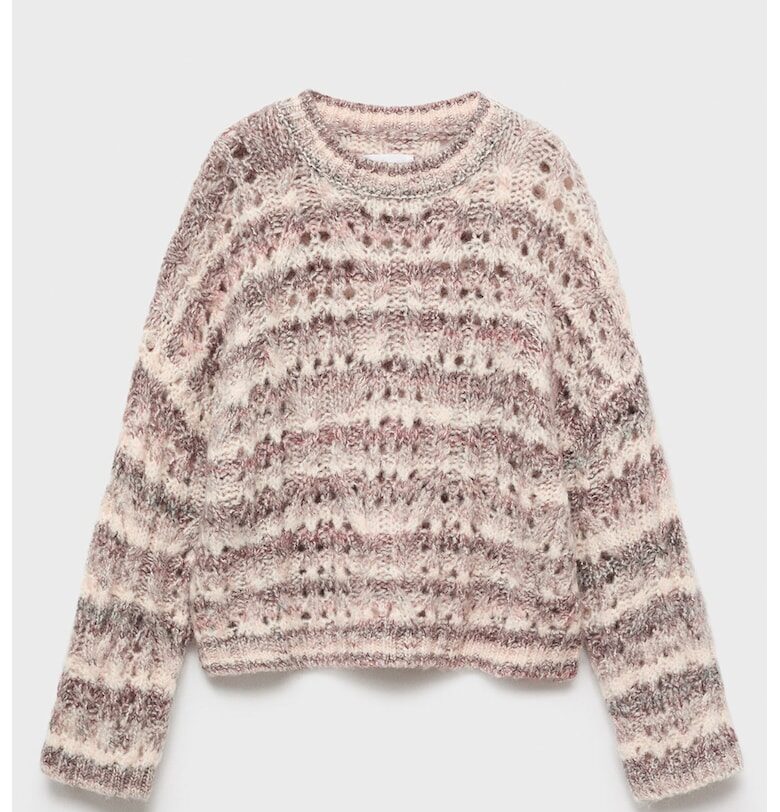 Пуловер с паднали ръкави Mango