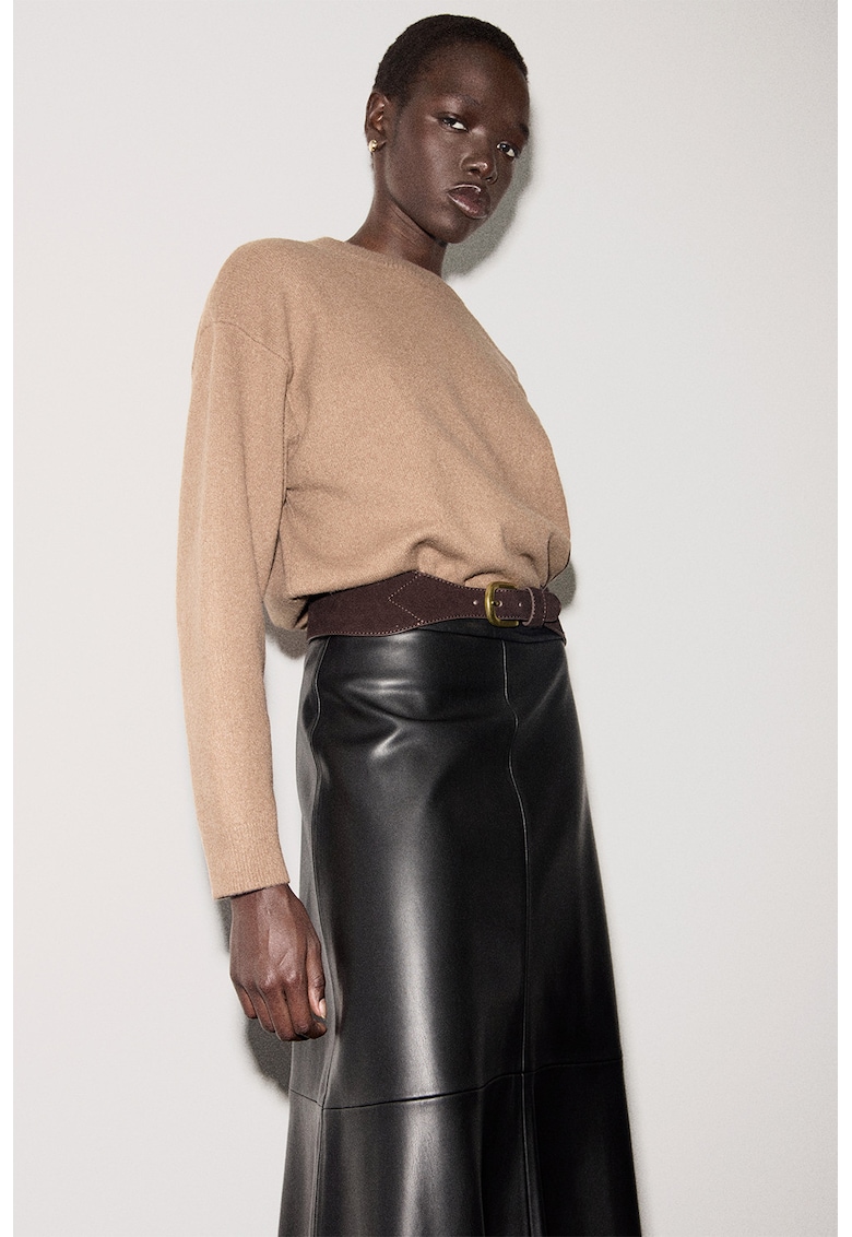 Пуловер с рипсени подгъви Mango