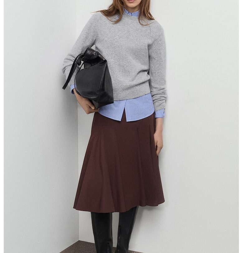 Пуловер с рипсени подгъви Mango