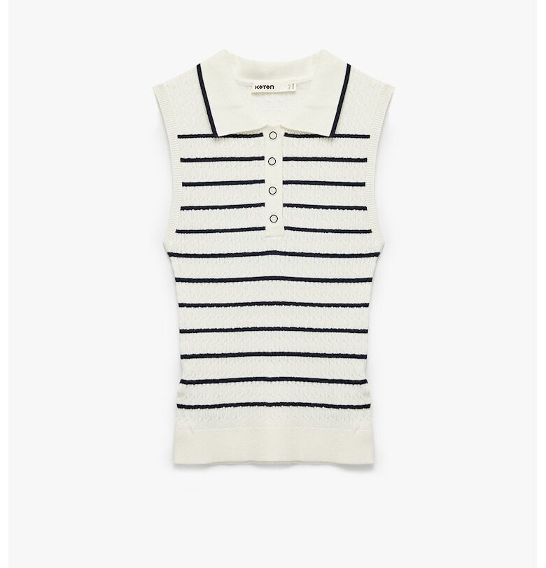 Пуловер с яка - без ръкави KOTON