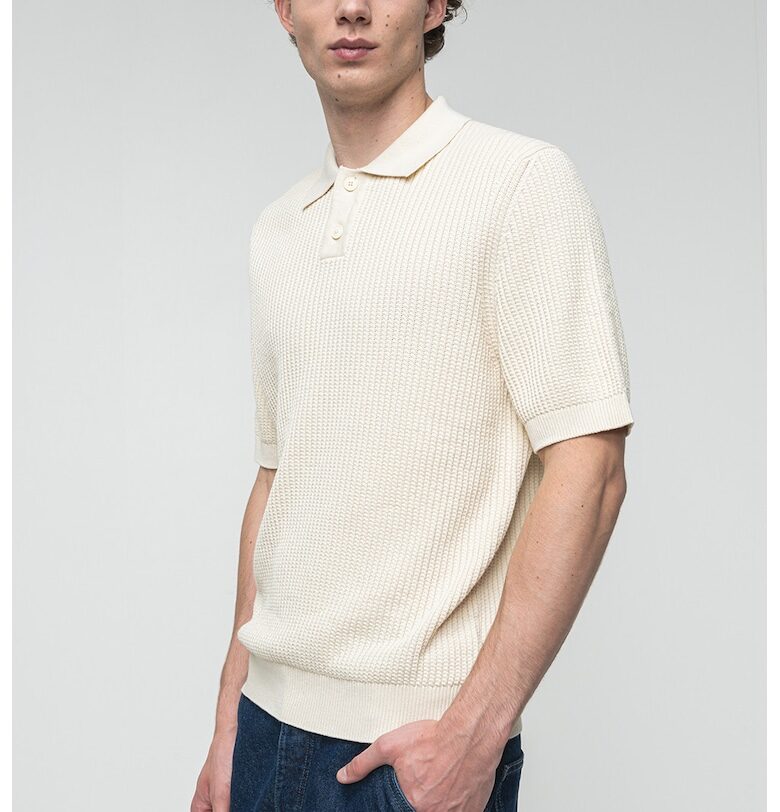 Пуловер с яка и 3/4 ръкави BOSS