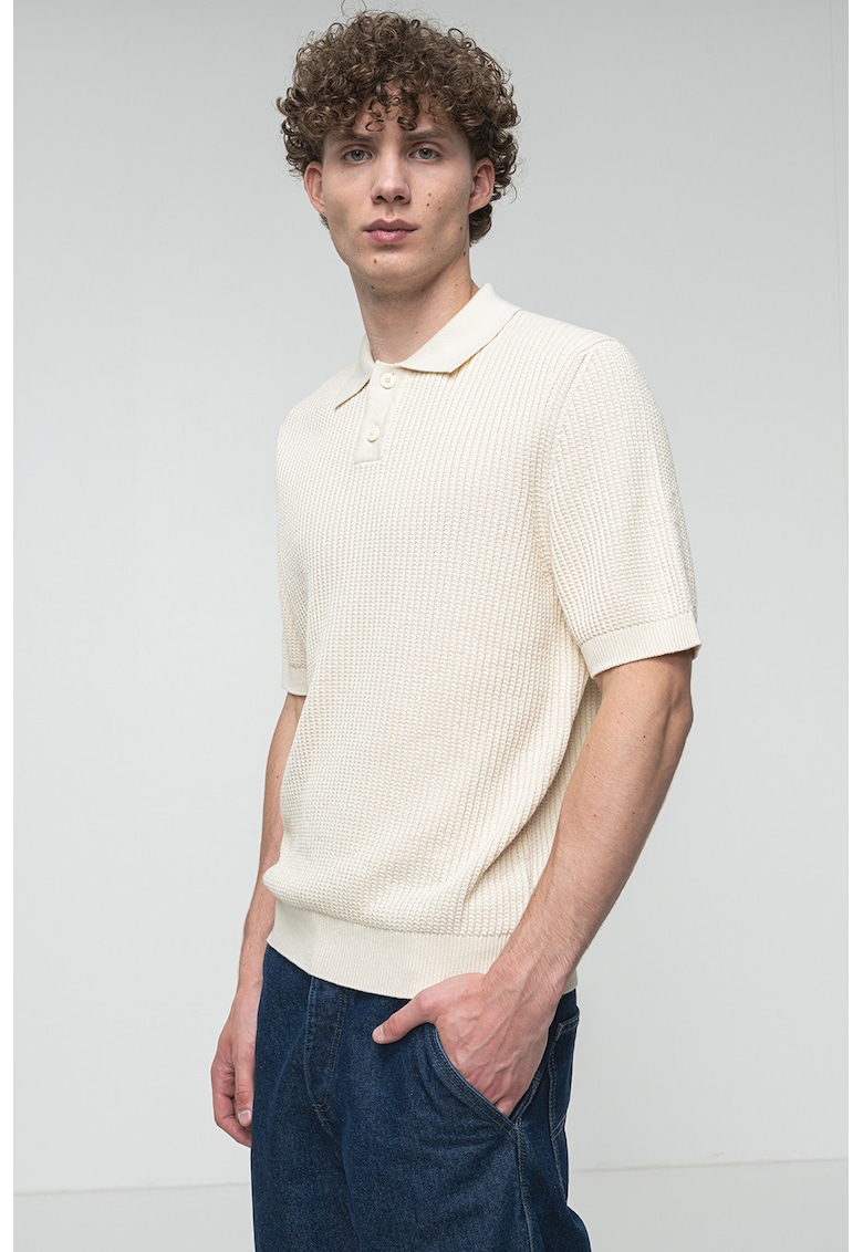 Пуловер с яка и 3/4 ръкави BOSS