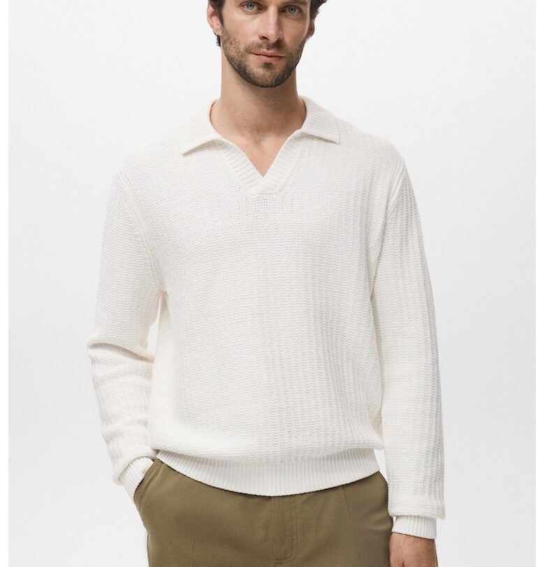 Пуловер тип риза Mango