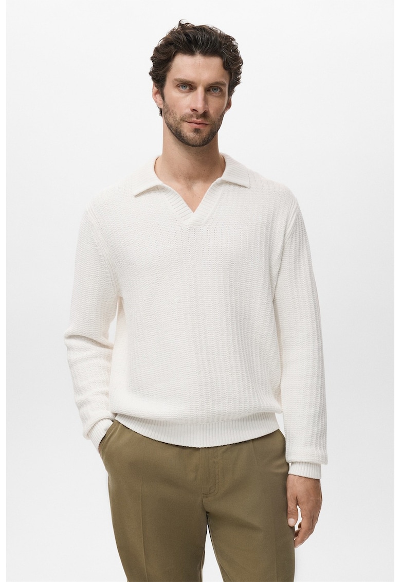 Пуловер тип риза Mango
