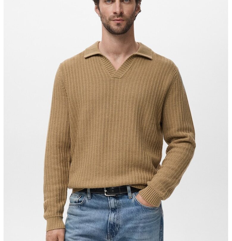 Пуловер тип риза Mango