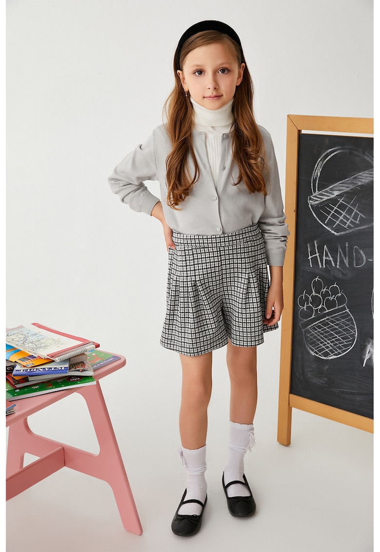 Разкроен кариран къс панталон KOTON