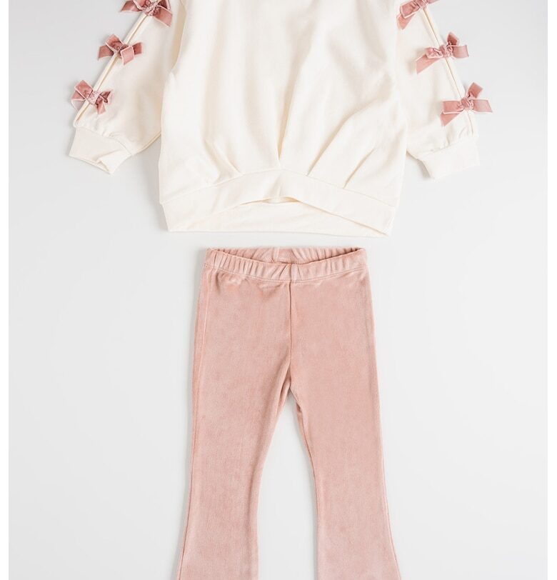 Разкроен панталон и суитшърт с панделка Mayoral