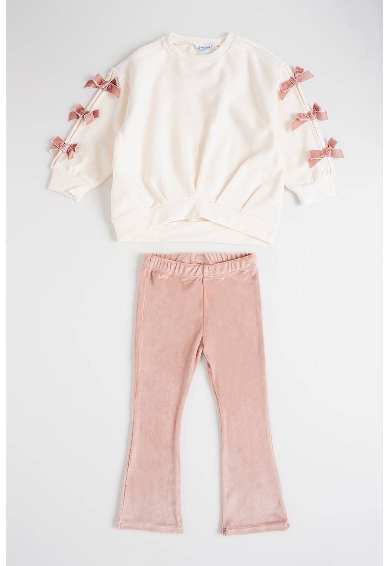 Разкроен панталон и суитшърт с панделка Mayoral