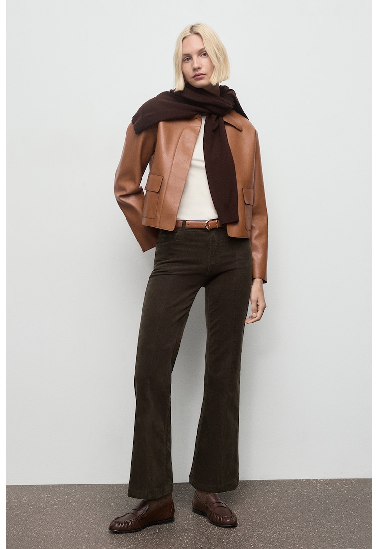 Разкроени дънки с миди талия Mango