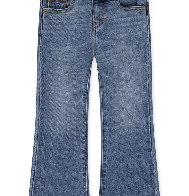 Разкроени дънки със захабен ефект Levis