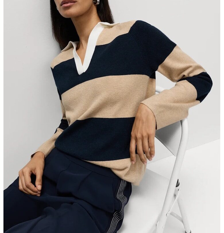 Раиран пуловер с яка Marks  Spencer