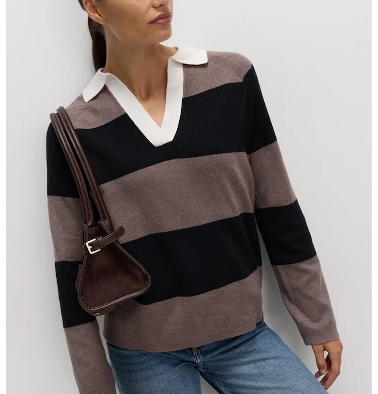 Раиран пуловер с яка Marks  Spencer