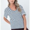 Раирана свободна шпиц тениска с лен Tommy Hilfiger