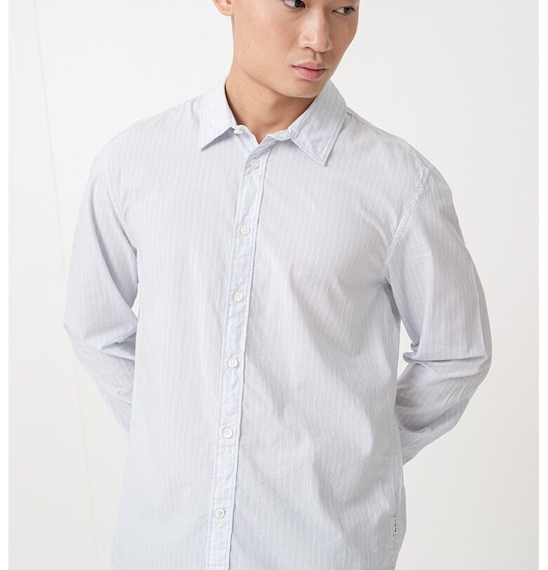 Риза Claybourn на ситно райе и маншети с копчета Pepe Jeans London