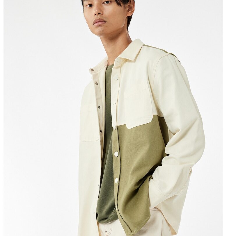 Риза в цветен блок с джобове на гърдите KOTON