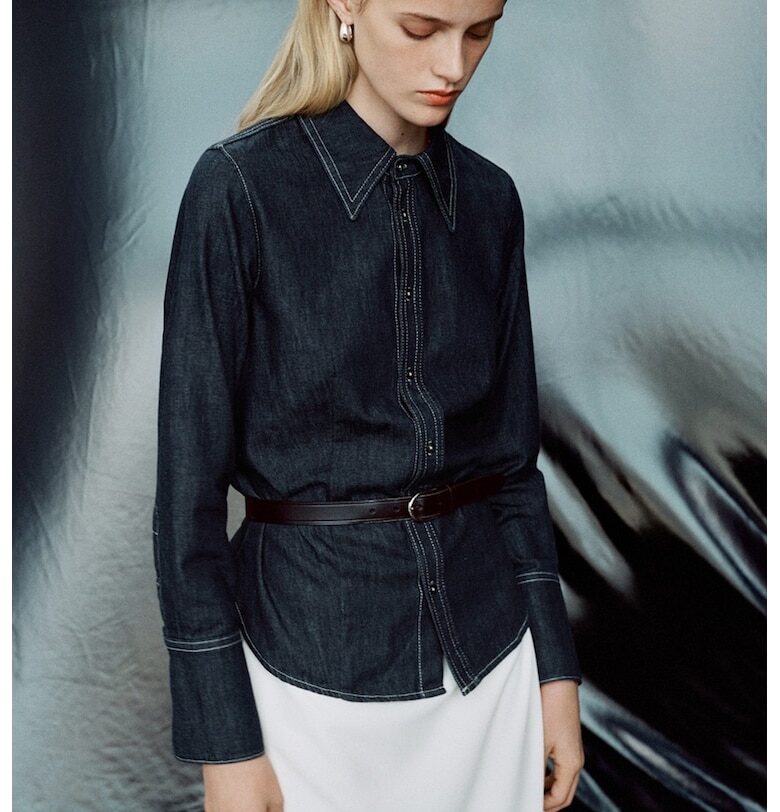 Риза от деним Mango