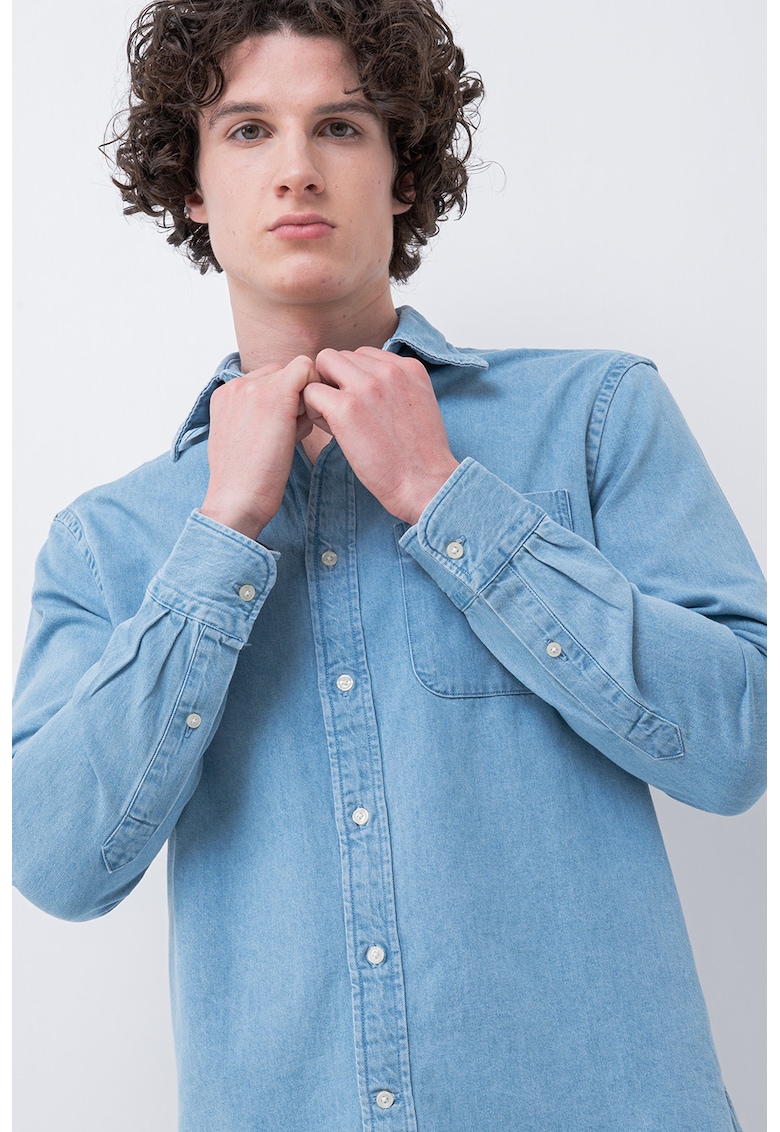 Риза от деним с джоб Tommy Hilfiger