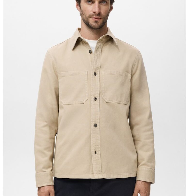 Риза от деним с джобове на гърдите Mango