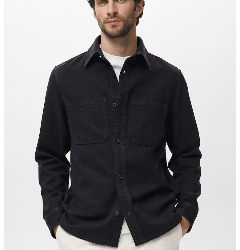 Риза от деним с джобове на гърдите Mango