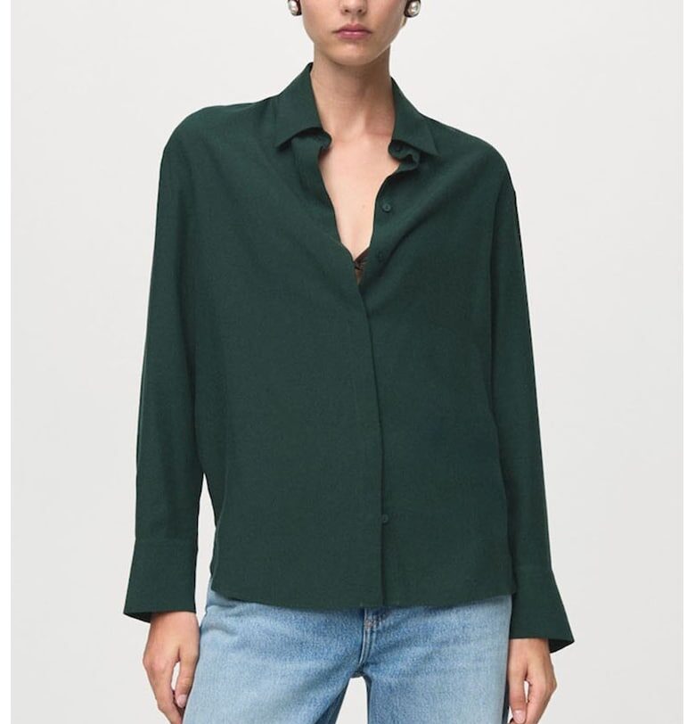 Риза от лиосел със скрито закопчаване Mango