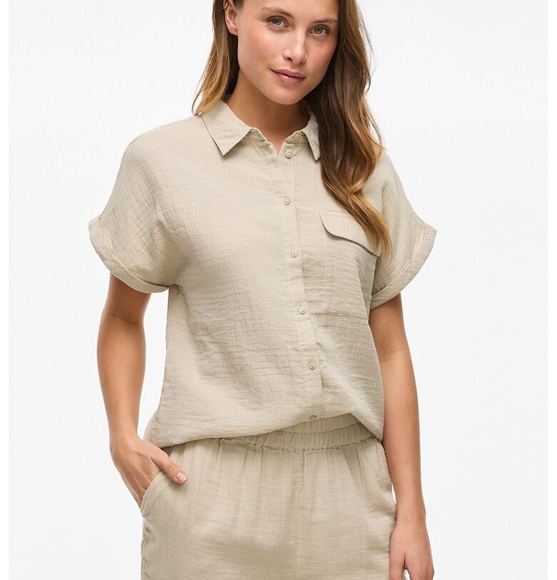 Риза от органичен памук с джоб Vila