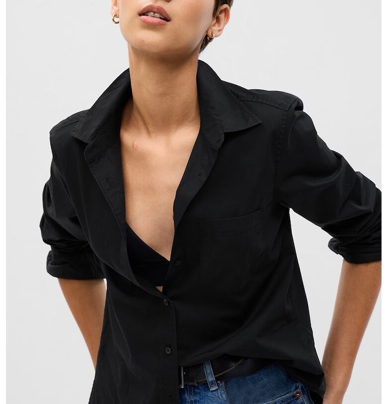 Риза от органичен памук с класическа яка GAP