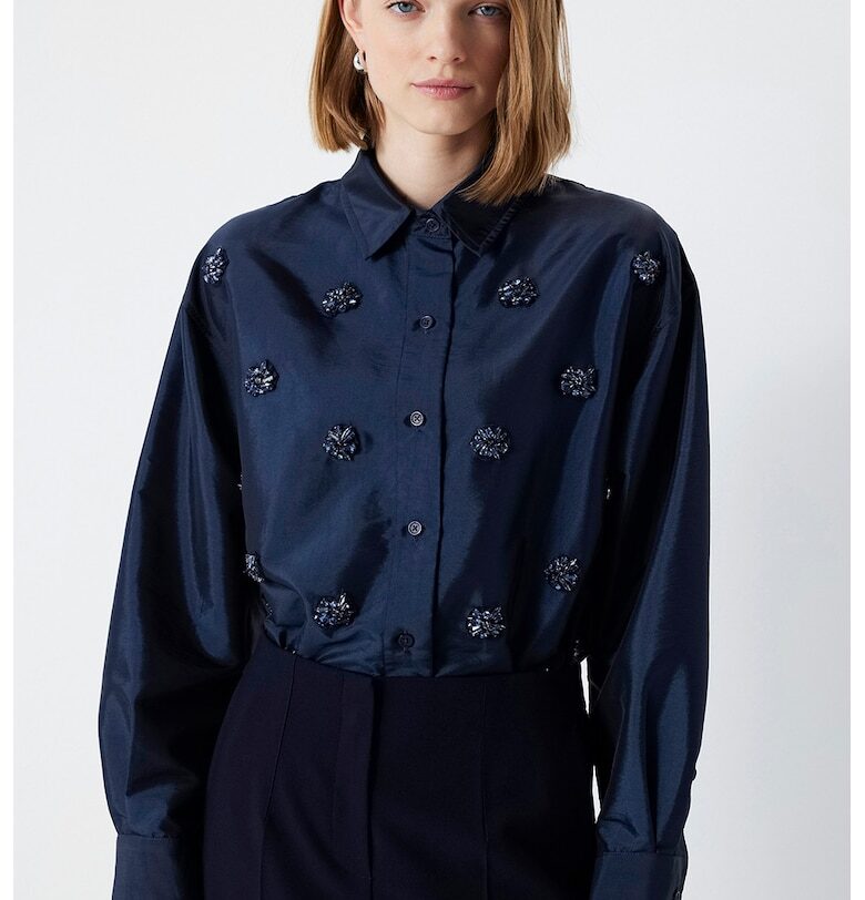 Риза с дълги ръкави и декоративни камъни Ipekyol