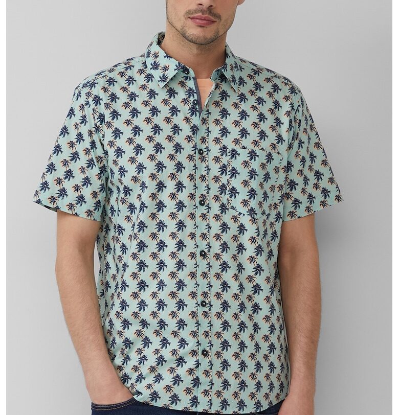 Риза с къси ръкави и тропическа шарка sOliver